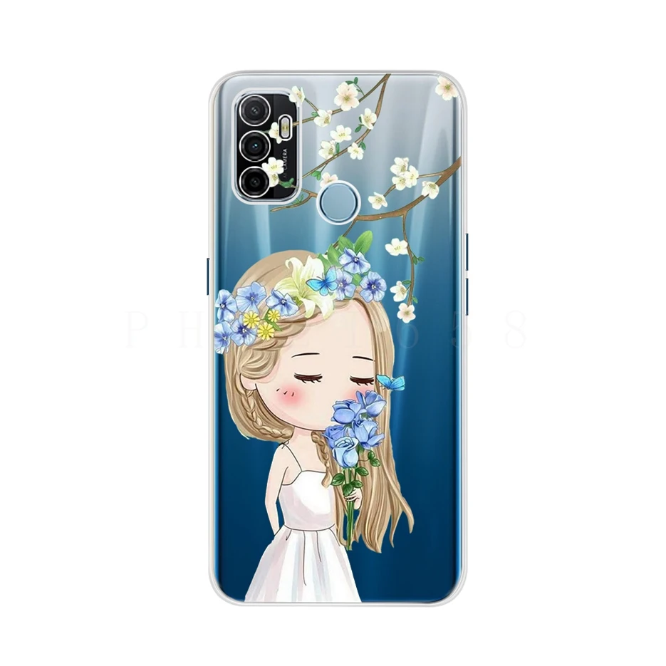 For Oppo A53 Case Cute Cat Painted Cover For Oppo A53 Phone Cases CPH2127 OppoA53 Full Coque Bumper 6.5'' Oppo A 53 Phone Fundas oppo cover