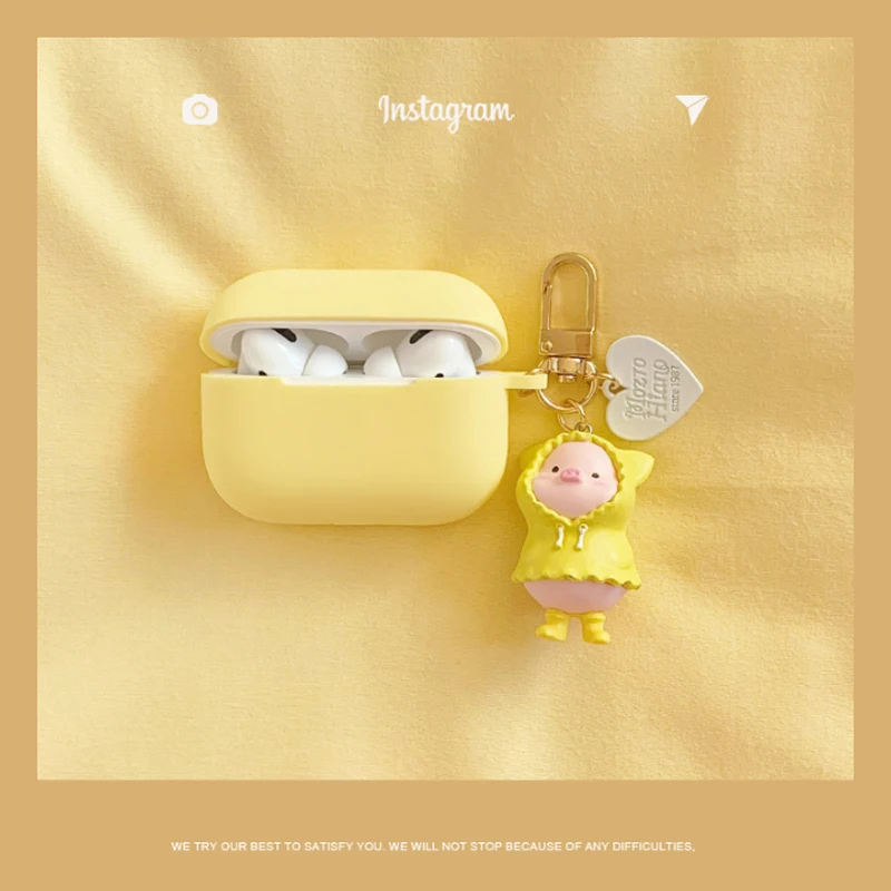 Fresh Yellow Case For Apple Airpods Pro Silicone Bluetooth Earphone Accessories Headphones Protect Cover Cartoon Key Ring | Электроника