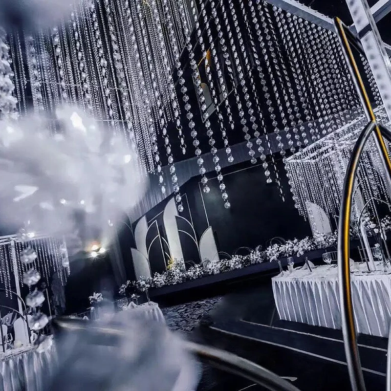 Хрустальные Восьмиугольные Бусины 1 м 14 мм цепочки с золотыми/серебряными