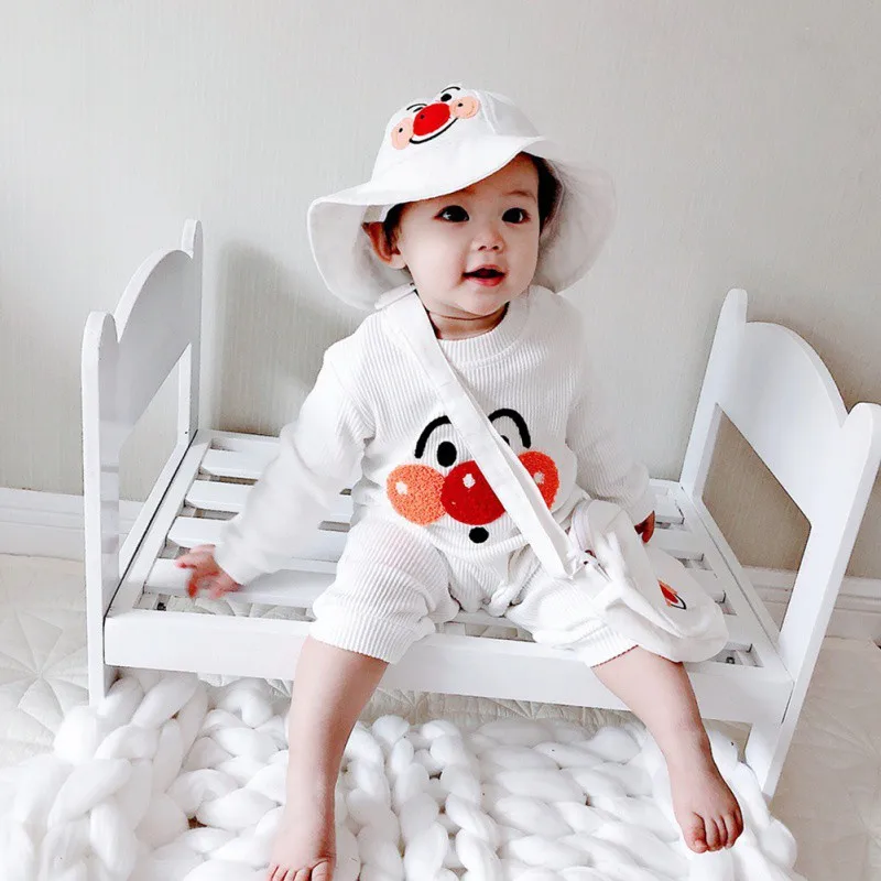 Хлопковый комбинезон с длинным рукавом на пуговицах | Детская одежда и обувь