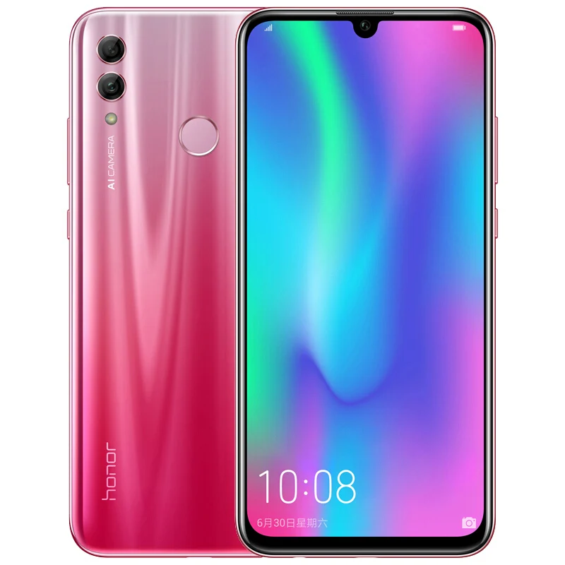 Honor 10 Lite, 4G, мобильный телефон, Android 9,0, 6,21 дюйма, FHD, 2340X1080, двойной шрифт, задняя камера 24 МП, AI камера, отпечаток пальца, 710, Восьмиядерный