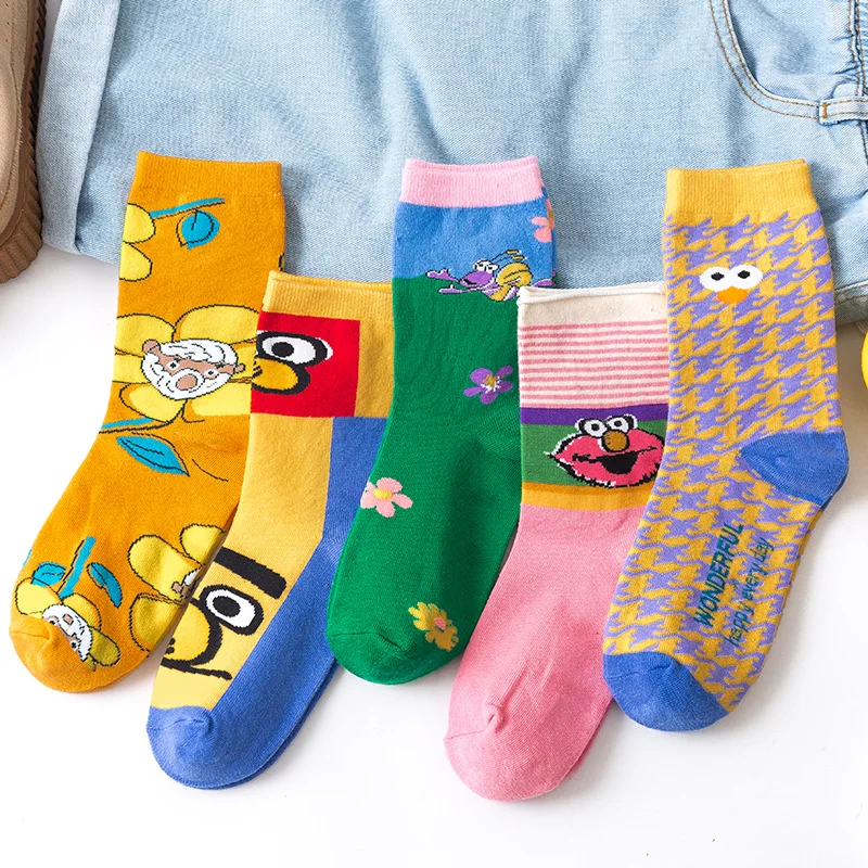 Японские Новые короткие носки Kawaii С мультяшными птицами женские модные хлопковые розовые носки с аниме-животными для девочек, подарок с милыми уличными цветами, Meias