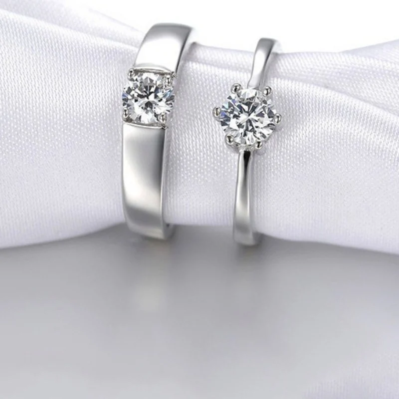 

Drop Shipping Charm Lovers Ring Bijoux Femme Fashion Jewelry Luxury Classic Cubic Zircon Wedding Rings Crystals Jewelry