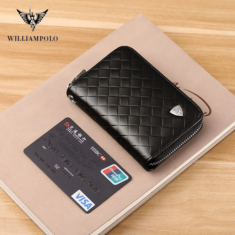 Чехол кошелек из натуральной кожи для женщин держатель карт милый Creidt на молнии