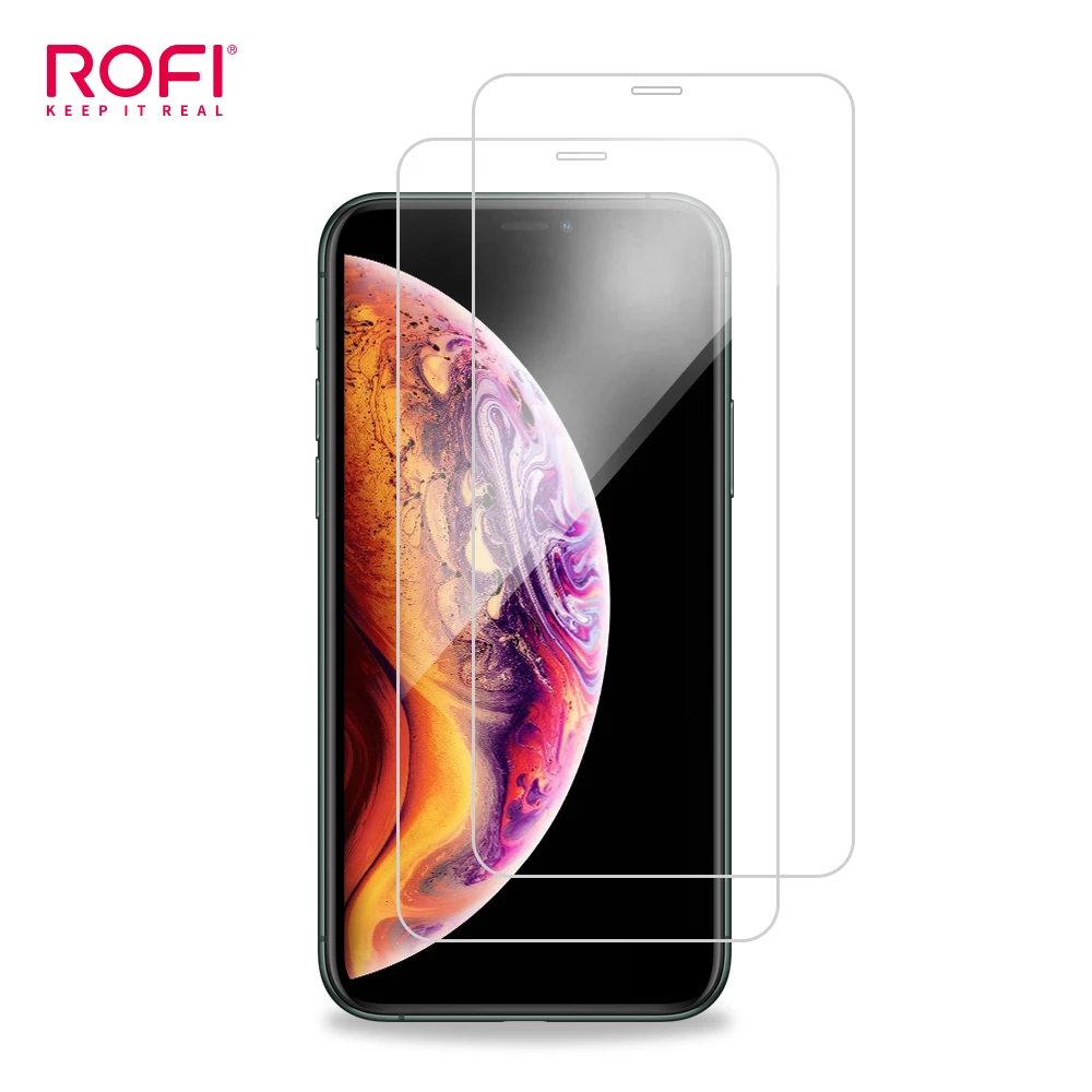 

ROFI Glass Screen Protector for iPhone 11 Light Transparent 9h Hardness Tempered Glass for iPhone Ultra Slim Glass Front Film