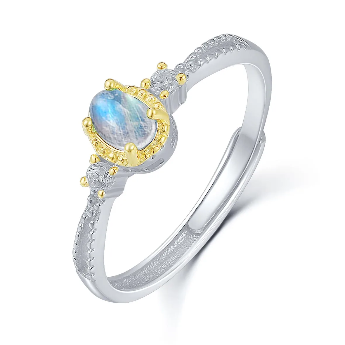 

Кольцо с лунным камнем, овальное, лунный камень, драгоценные камни пробы, 925 карат