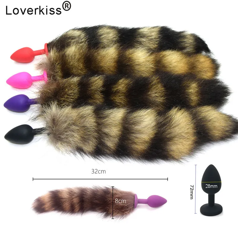 Loverkiss сексуальный лисий хвост забавная Романтика силиконовая Анальная пробка