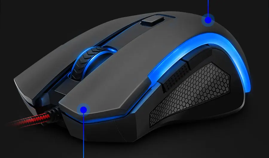 Redragon GRIFFIN M607 USB Проводная игровая компьютерная мышь 7200 dpi 6 кнопок 7 цветов с подсветкой RGB программируемая эргономичная для PC Gamer