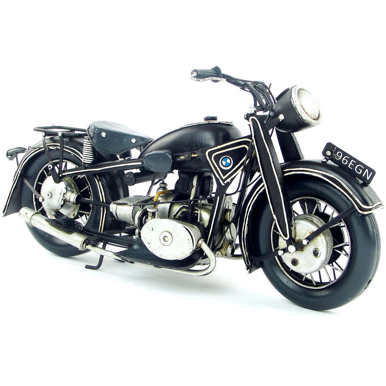 Antique Classical Motorcycle Model Retro Vintage Wrought Metal Crafts For Home Decoration or Birthday Gift