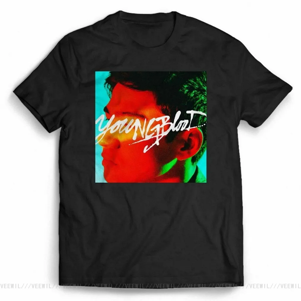 Новый 5SOS Янгблад CALUM Мужская футболка Т Размер США с увеличенной полнотой S M L XL 2XL