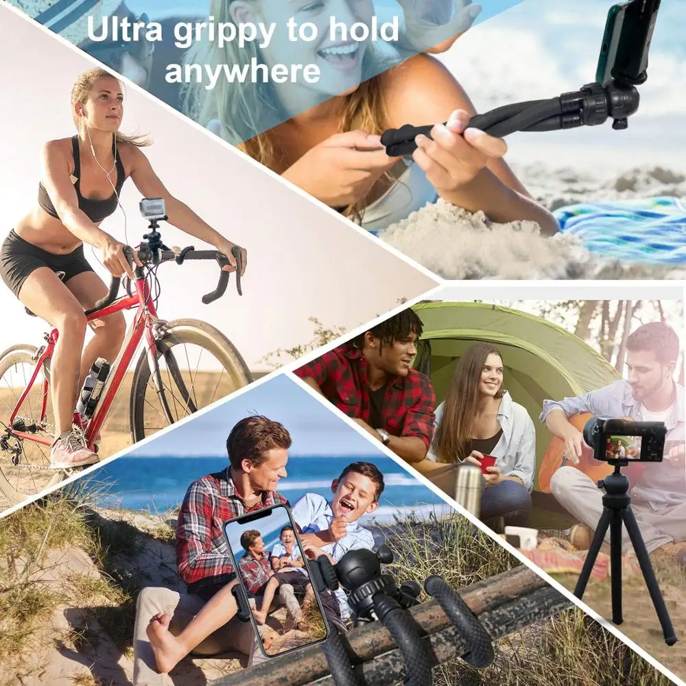 Штатив для телефона 12 дюймов Гибкий штатив iPhone/Android/DSLR/GoPro подходит камер