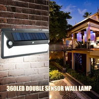 Outdoor 360/720 LED Solar Light Sunlight Waterproof Street Exterior Wall Lamp PIR Motion Sensor Night Security Garden Lighting