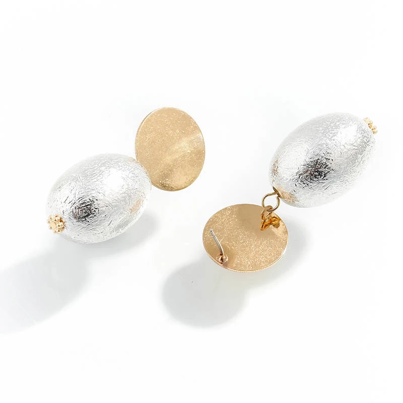 Yhpup Stylish Copper Round Geometric Dangle Earrings Retro Imitation Pearls Earring Brincos Ethnic Jewelry for Women Party 2019 | Украшения