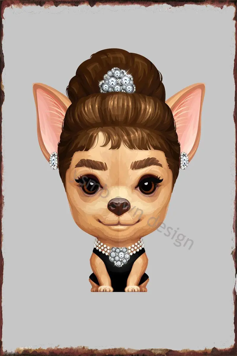 

Металлическая жестяная вывеска чихуахуа, жестяные таблички, Настенный декор, ретро, винтажный стиль, для искусства, мужская пещера, кафе, па...