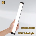 Трубчатый светильник Vectorgear RGB, ручной двухцветный светильник 2600K-6000K, светодиодный светильник для фотосъемки, фото-и видеокамеры, VS nanlite 6C