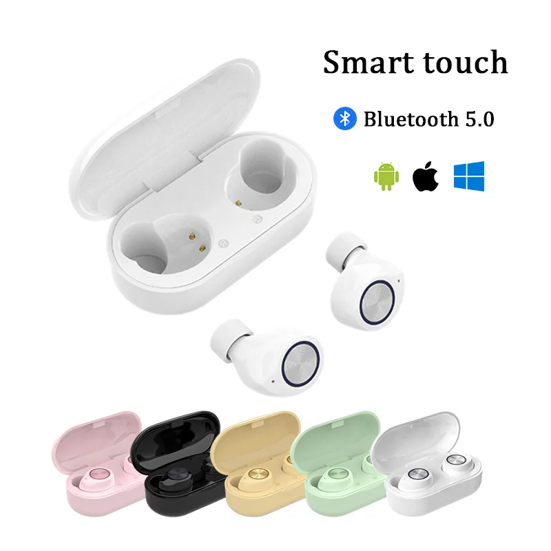 

Wireless Earphones Bluetooth 5.0 Hifi Stereo Sport Waterproof Headset with mic Touch Control Handsfree Earbuds for smart phone