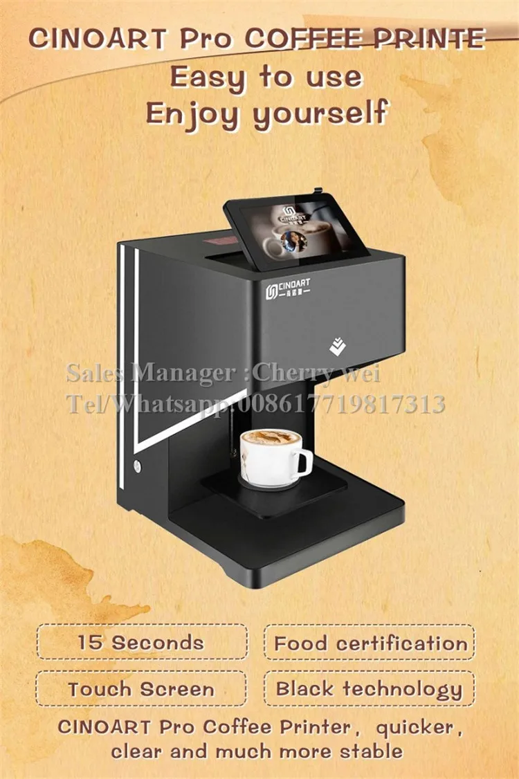 Недорогой съедобный пищевой краситель 3d принтер для кофе кофейной машины |