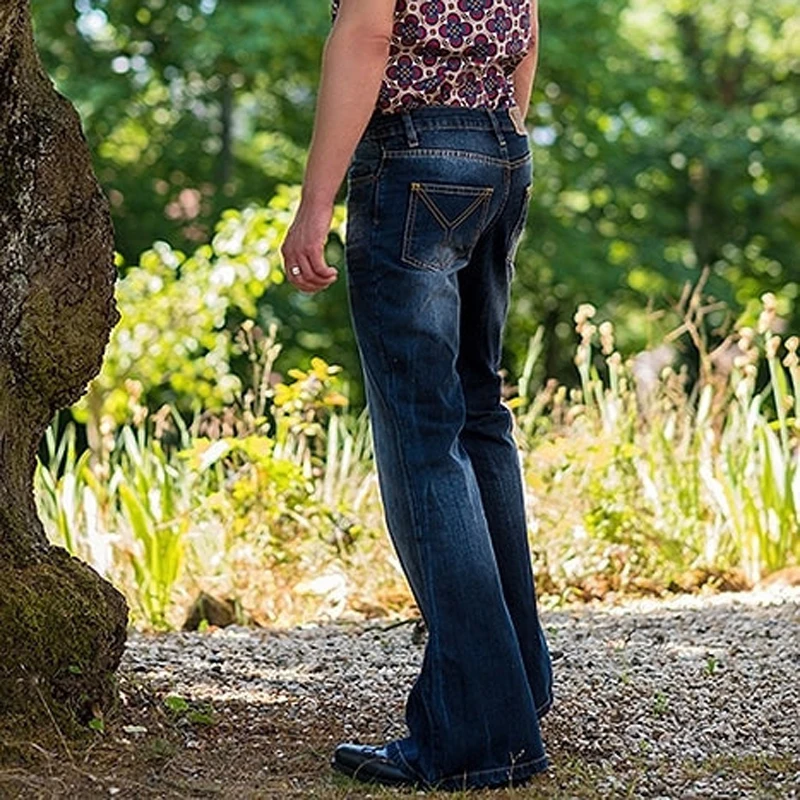 European And American Men's Casual Flared Trousers Youth Jeans