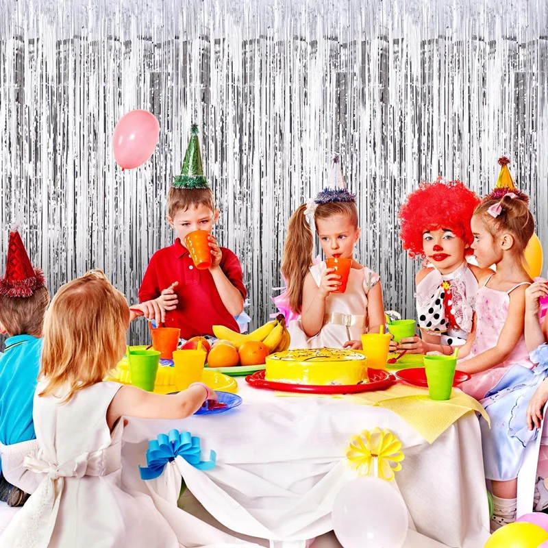 1/2/3 м розовое золото металлик блестки из фольги занавес дверь дождь свадебное