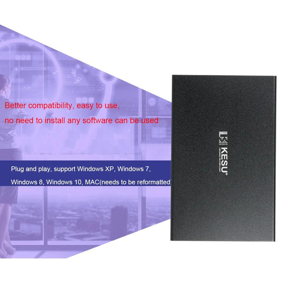 Портативный внешний жесткий диск USB 3 0 120G.160G.250G.320G.500G HDD HD для ПК черный
