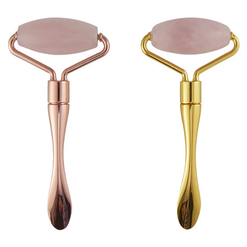 

Pink Crystal Jade Roller Face Lift Massage Roller Eye Cream Applicator Spatulas Facial Mask Spoon Skin Care Tools
