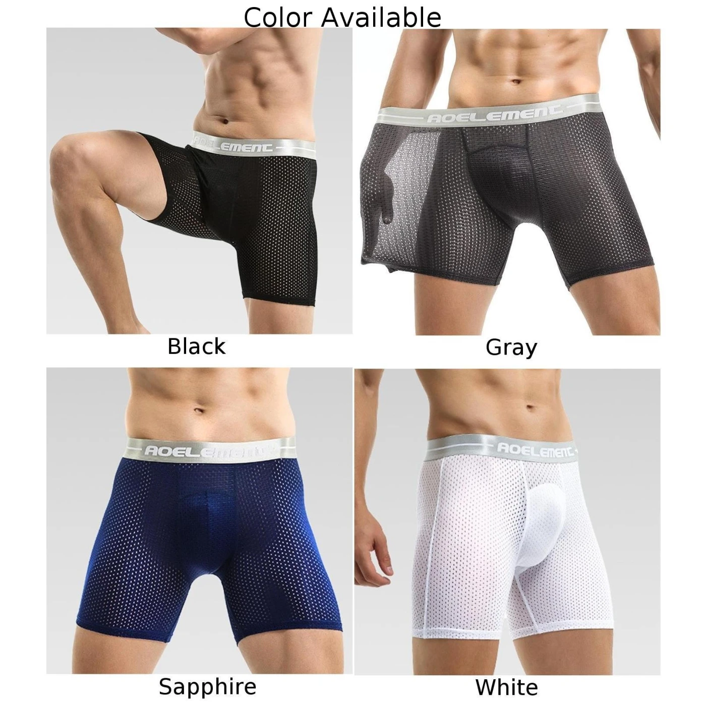 

2021 New Men Underwear Sexy Elastic Slim Lengthen Boxer Panties Seamless Shorts Sport Quick Drying Underwear Men Ropa Interior