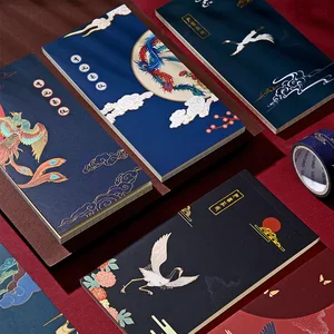 Новинка 2020, мини-блокнот в китайском древнем стиле для записей, 48 страниц, горизонтальная линия и сетка, дневник, блокнот, планировщик недели, заметка, милые канцелярские принадлежности