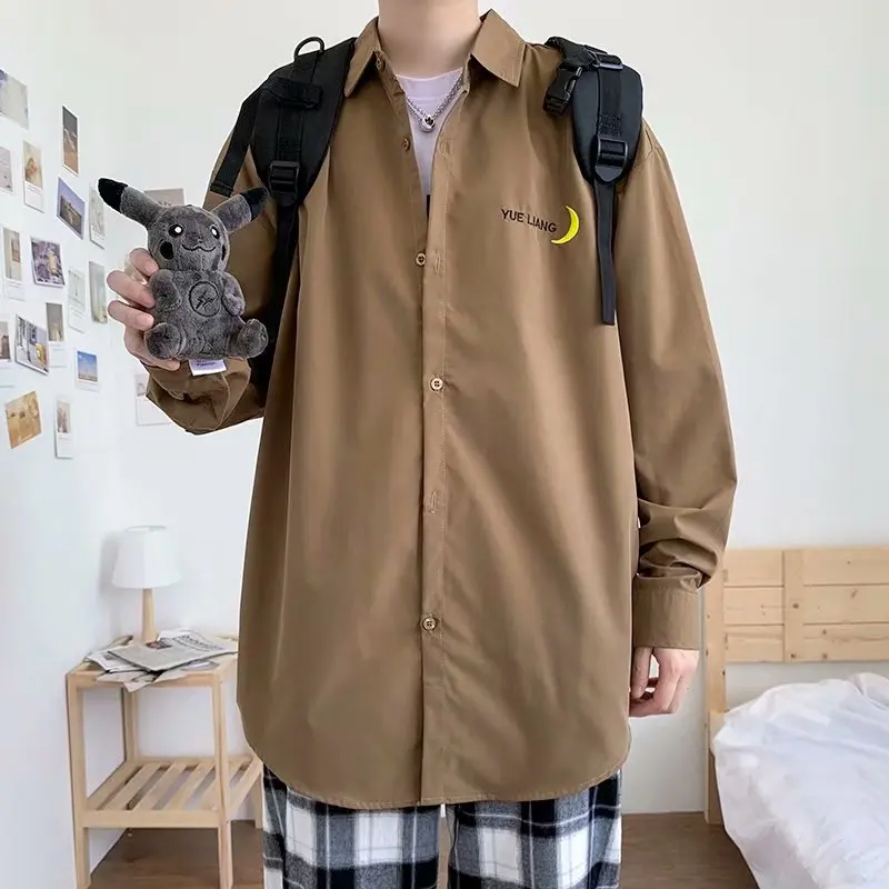 

Men's Shirt Top Harajuku All-match Casual Comfortable Shirt Youth Streetwear Retro Fashion Simple 2021