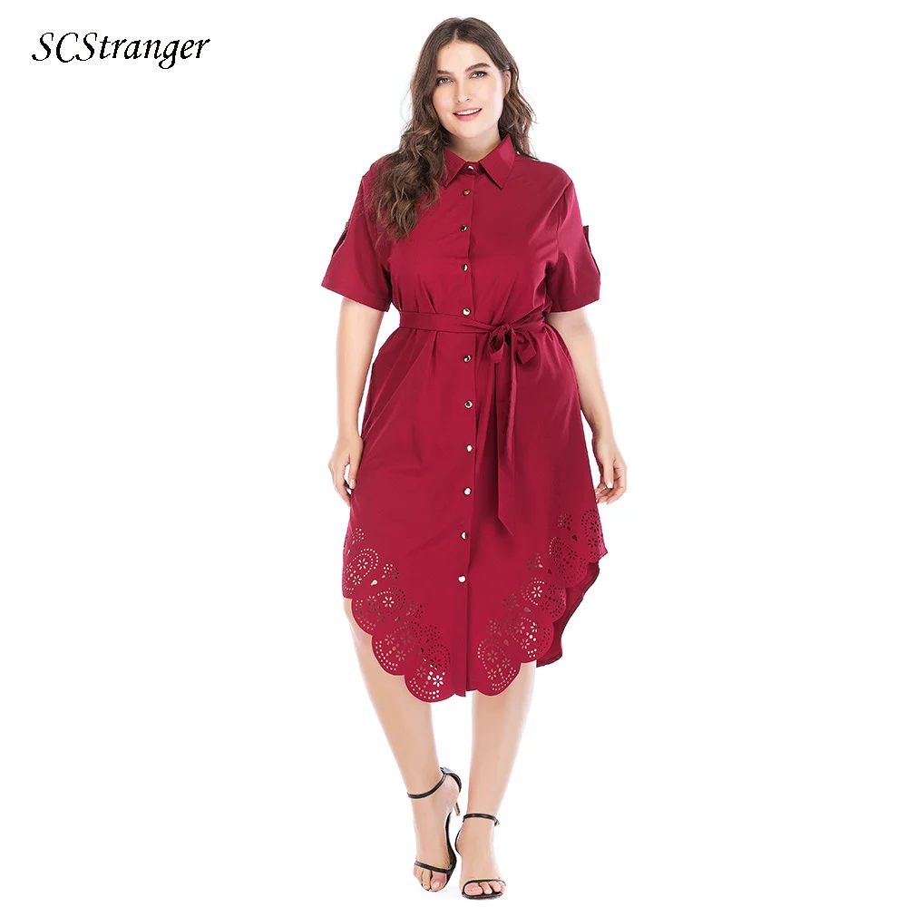 

Women Dresses Summer 2021 Fashion Stand Up Collar High Waist Solid Color Short Sleeve Loose Lace Swing Dress