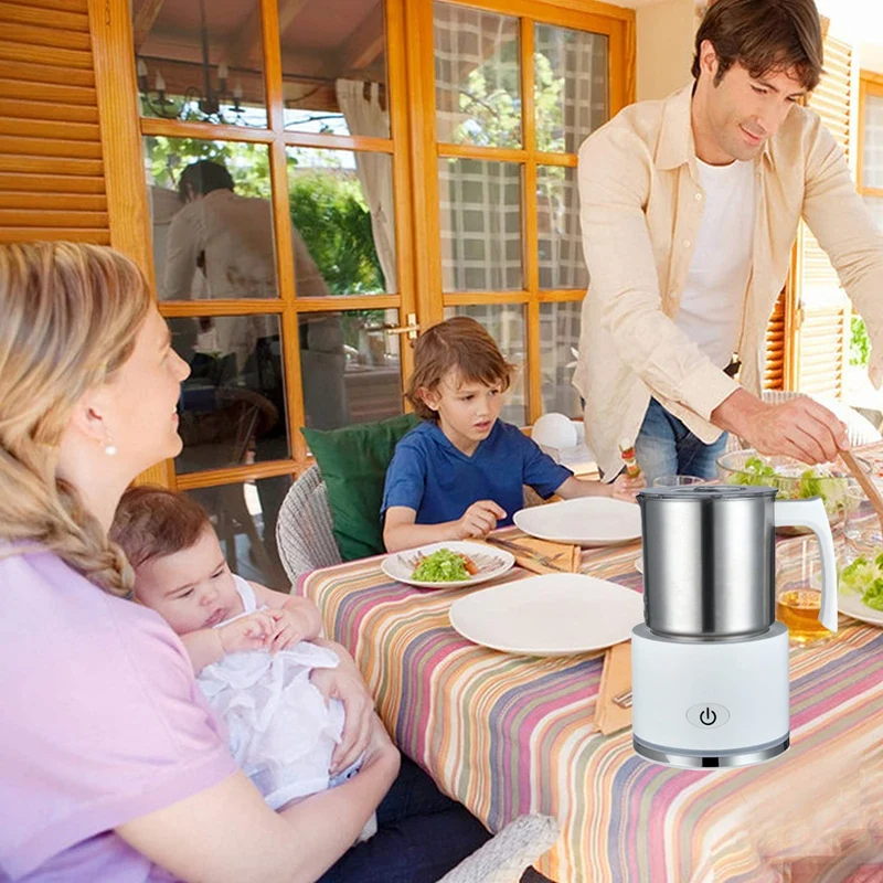 

Milk Frother Warmer Electric Coffee Steamer Heater,Hot &Cold Automatic Foam Maker for Latte Cappuccino Macchiato,EU Plug