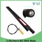 Двухдиапазонная Антенна GRANDWISDOM 10P 2,4g 5,8g 8dbi sma male wlan Wi-Fi роутер tp link антенна IPX ipex 1 SMA разъем