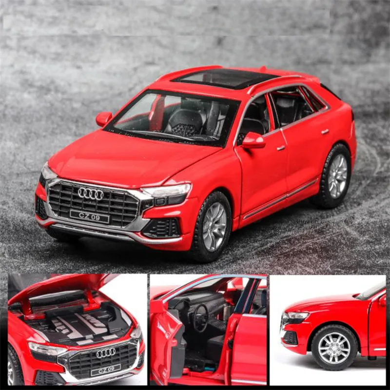 1/32 высокое моделирование Q8 Diecasts и Игрушечная модель автомобиля со звуком и светом коллекционная машинка Игрушки для мальчиков подарок для детей brinquedos