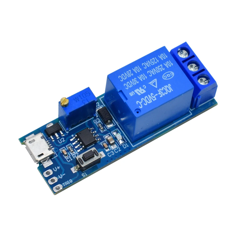 Умная электроника 5V 30V микро USB Мощность регулируемое реле задержки времени