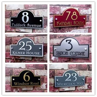 customized 250x150mm modern outdoor frosted plaque acrylic door number address home sign door number plate outdoor