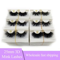 52050100pairs lashes bulk items wholesale cheap 25mm mink eyelashes fluffy messy lash natural wispy 5d false eyelash makeup