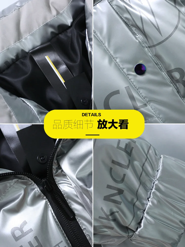 Men's Winter down Jacket off-Season Youth Lightweight Duck down Short Warm Stand-up Collar Thick Men's Clothes and Coat