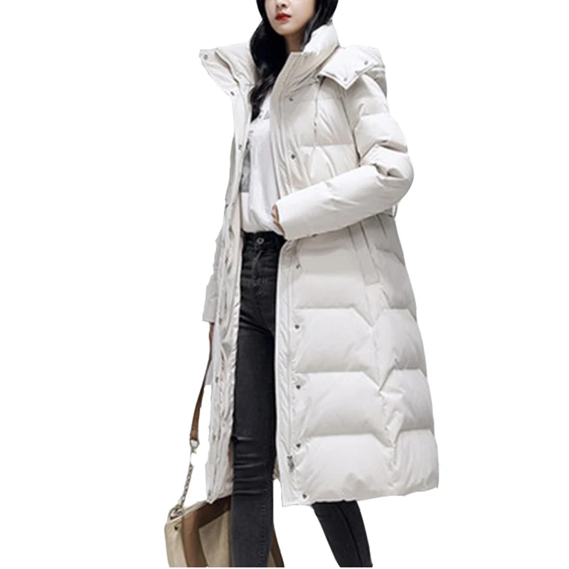 Female Parker 2023 New Winter Fashion High-End Women Down Jacket 90 White Duck Down Hooded Warm Thick Women Down Jacket NBH530