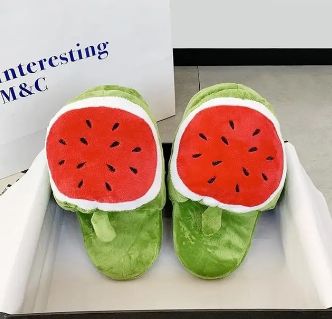 Домашняя зимняя обувь женская для детей животные корги Мультяшные тапочки