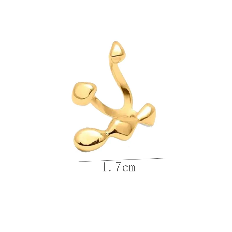 

2021 New Vintage Korean Golden Silver Color Metal Geometric Irregular Hollow Adjustable Opening Rings for Women Jewelry