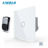 livolo eu standard remote control switchcrystal glass panel110v250v wireless 1 gang 1 way wall light switche for smart life