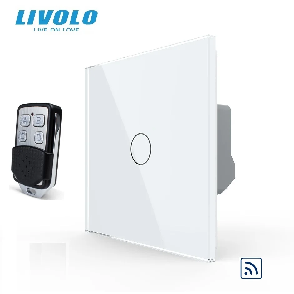 Выключатель Livolo настенный евростандарт 110-250 В 1 клавиша | Обустройство дома