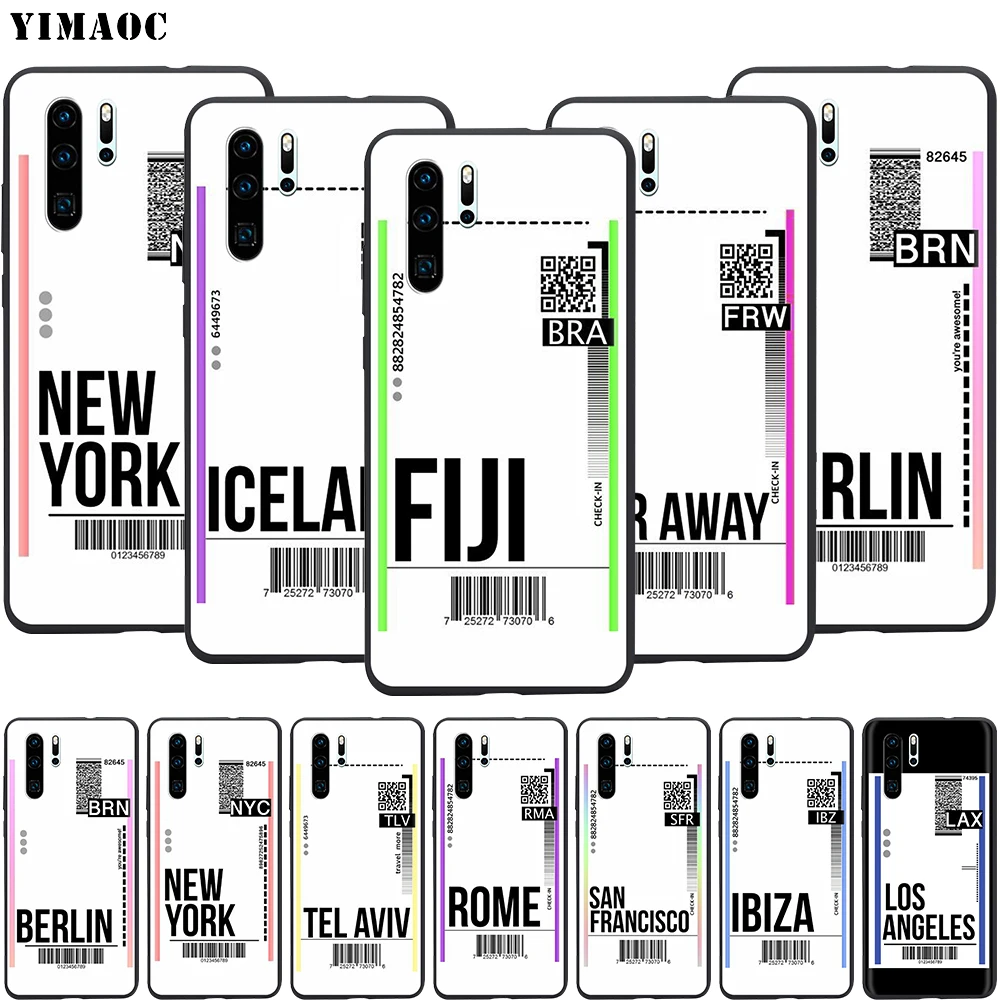 YIMAOC класса люкс Fly Air билет мягкий чехол для Huawei Honor Nova 6 7 9A 10X Y6P P40 V30 SE Pro Max 4G 5G