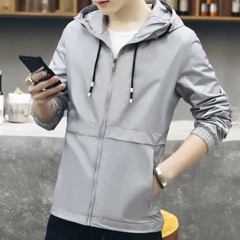 

2021 hooded bomber jacket men's casual masculine spring and autumn men's jacket