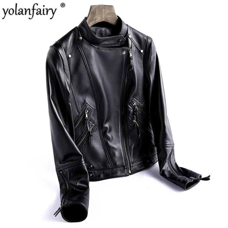 Куртка женская из натуральной овечьей кожи жакет в Корейском стиле