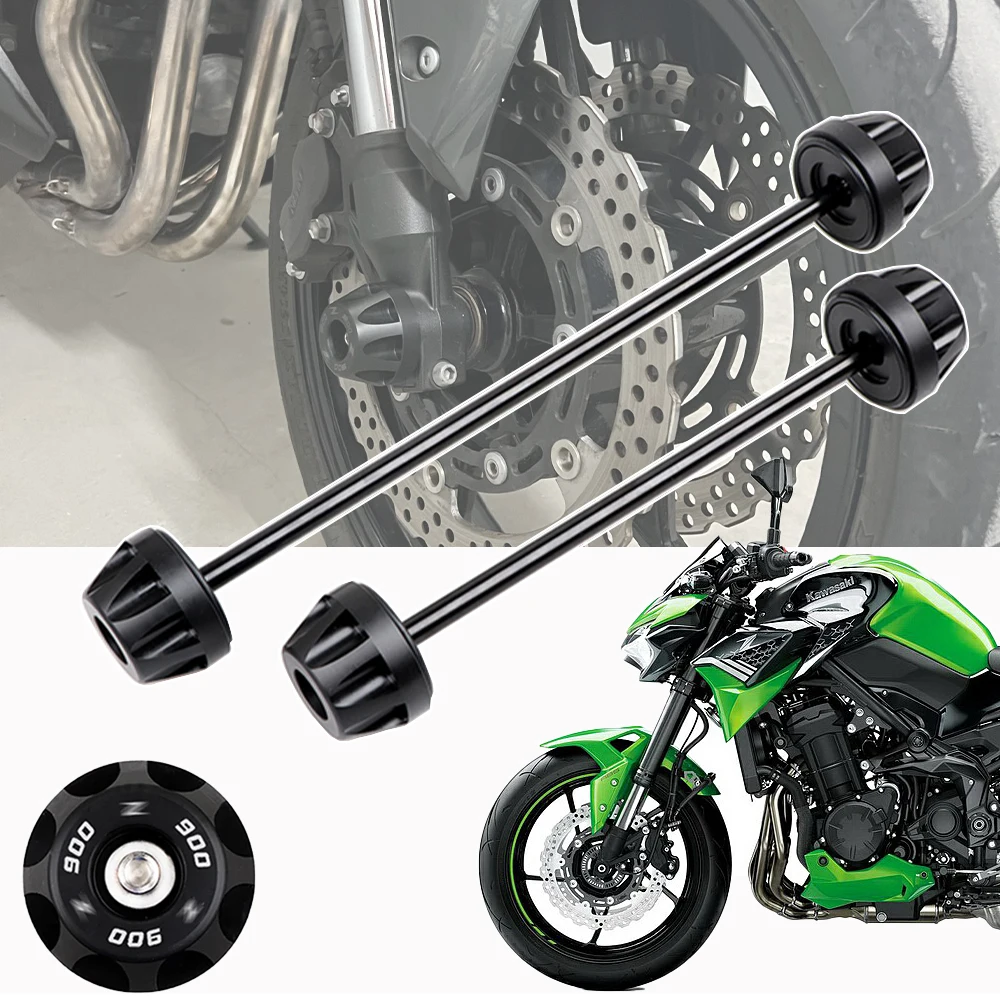 

2021 For Kawasaki Z900 2017 2018 2019 2020 Motorcycle Front & Rear Axle Fork Crash Sliders Wheel Protector