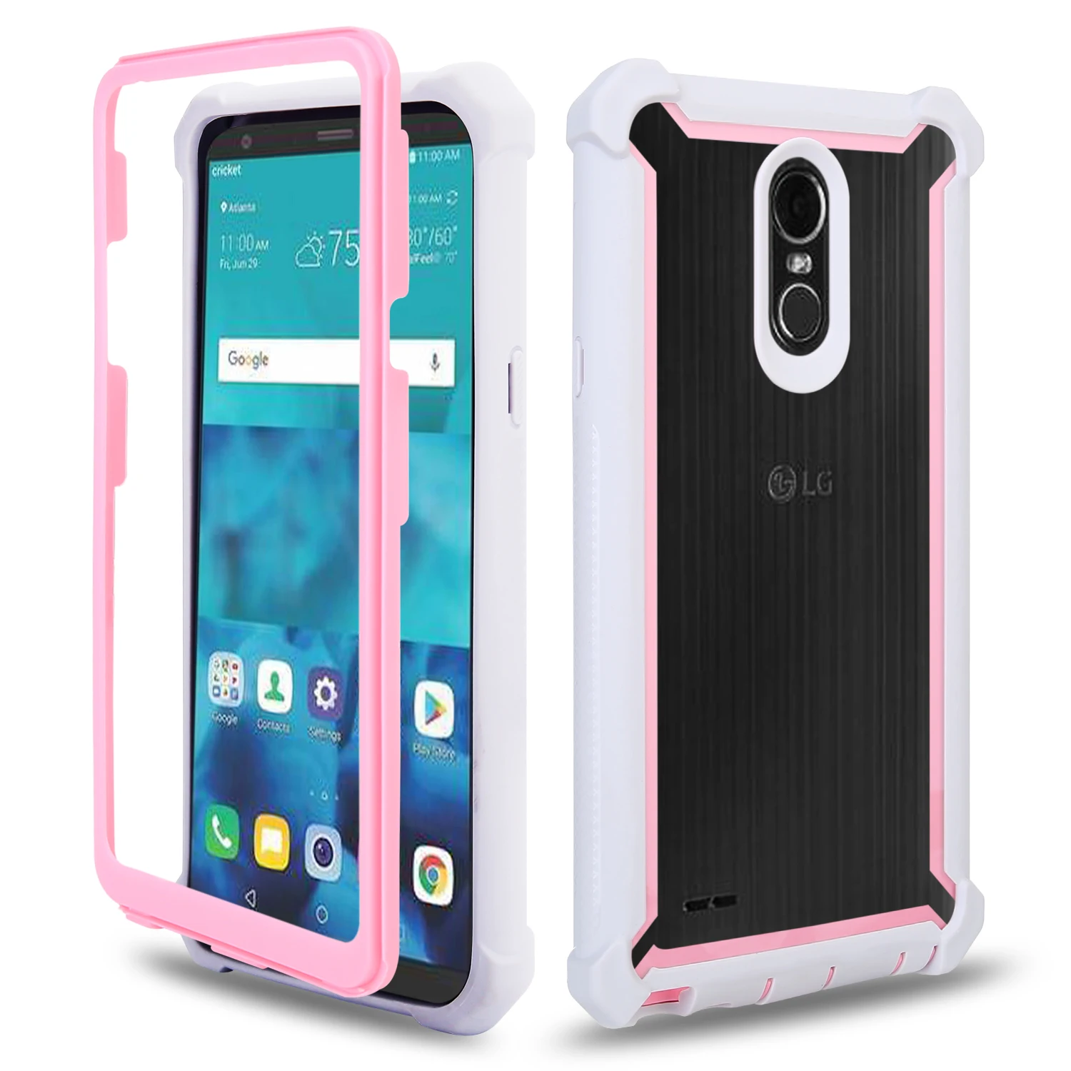 Pink White Ультра тонкий, несмотря на экстремальные прочный чехол для LG Stylo 5 4 Plus всего тела защитный ударостойкий, защита от падений ударопрочная крышка для LG Aristo 2 3 - Цвет: Pink White