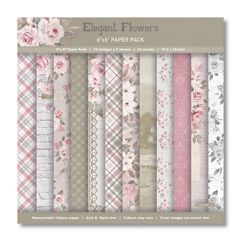 6 дюймов 12/24 листов элегантные строительные блоки бумажные оригами карточки для