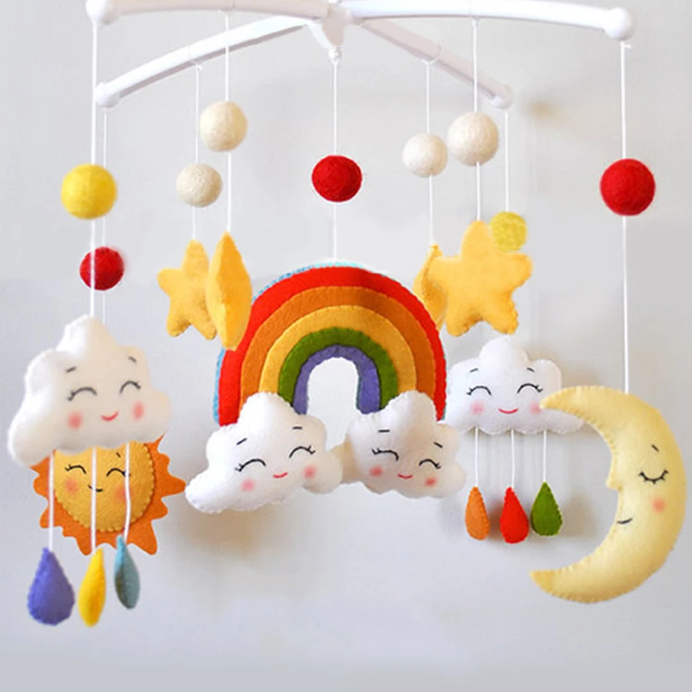 

Cartoon Baby Rattles Bracket Set Toy Mobile For Crib Handmade DIY Bed Bell Material Package Toys For Kids Baby Toys 0-12 Months