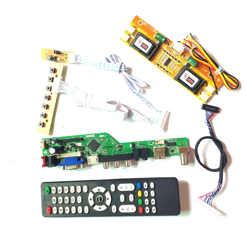 ЖК клавиатура для M170EN06 V1 V2 LVDS 4CCFL 30Pin + пульт инвертор T.V53 плата привода HDMI