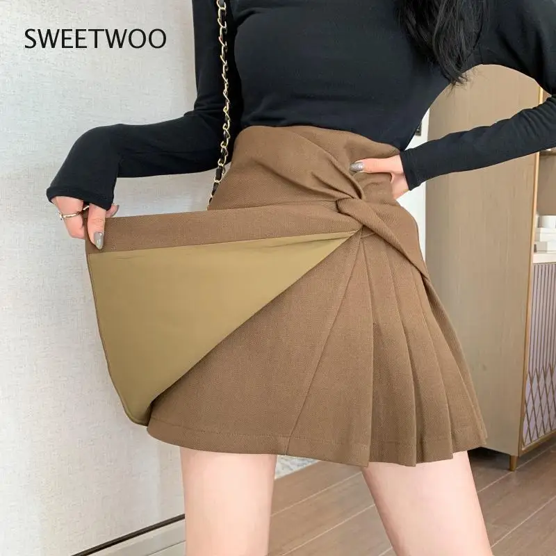 

Women's Skirt Harajuku Korean Fashion Irregular High Waist Mini Pleated Skirt Plus Size Black Short Skirt Gothic Holiday Mini Sk